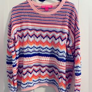 Lilly Pulitzer Samora sweater in kitschy coral